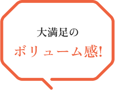 大満足のボリューム感!